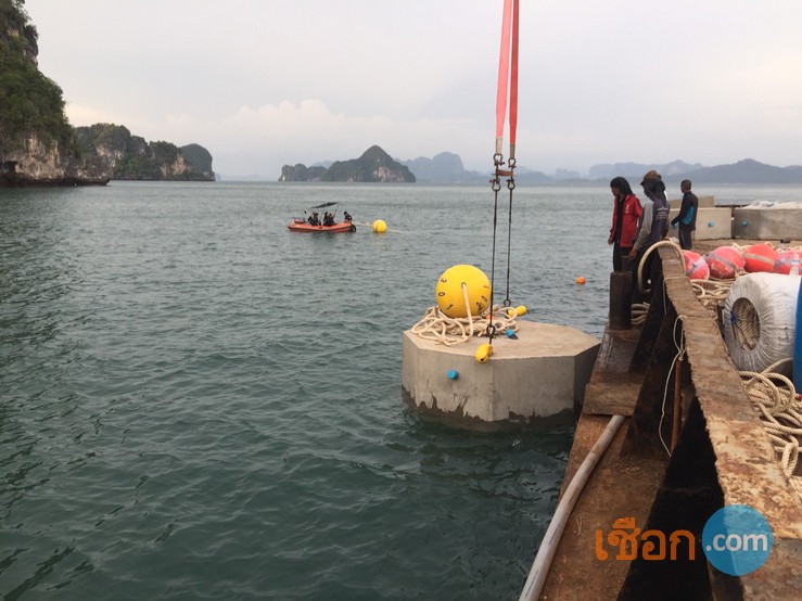 เชือกใยยักษ์สำหรับวางทุ่นในทะเล